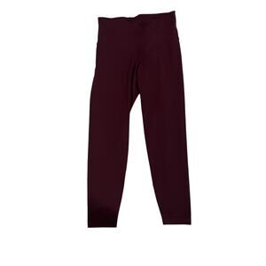 Old Navy active dry leggings dark maroon 7/8 size medium